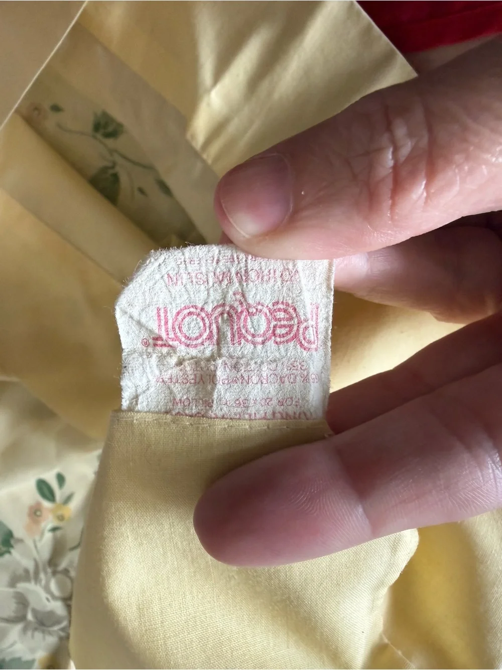 Vintage Pequot King Sheet Set Butter Yellow Floral 4 Pc Cottagecore USA 78x80